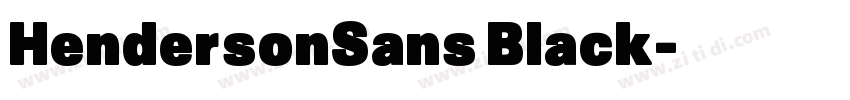HendersonSans Black字体转换